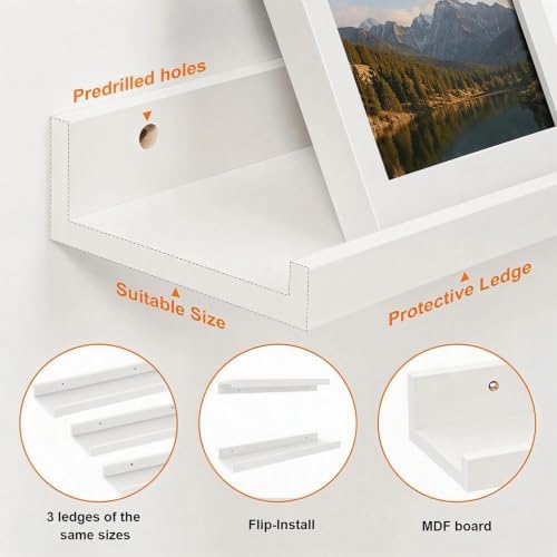 36inch Long Floating Shelves for Wall Decor, 3-Set Shelves - Image 4