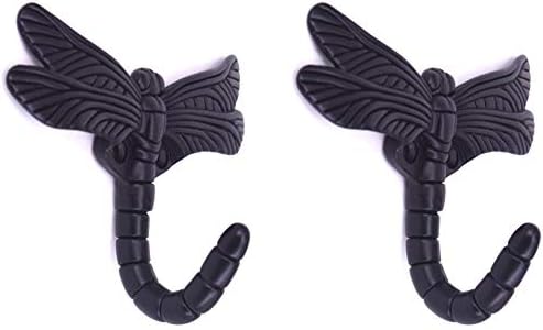 2pcs Dragonfly Coat Hooks Decorative Creativity Wall Mounted Hanger Hook by Geenite