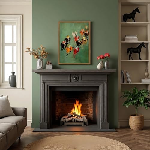 Horse Racing Canvas Wall Art Colorful Jockeys Wall Pictures Modern Equestrian - Image 6