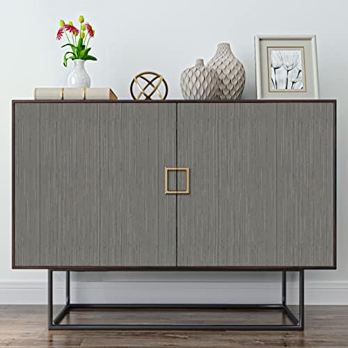 VaryPaper Grey Grasscloth Peel and Stick Wallpaper - Image 2