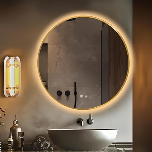 Niccy 28" Round LED Bathroom Backlit Mirror by Niccy