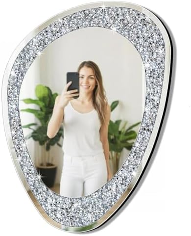 DMDFIRST Modern Irregular Shaped Wall Mirror – 32x23.5 Inch Decorative Oval - Image 4