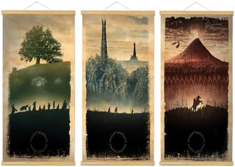 Middle Earth Landscape Wall Art Prints Canvas PaintingFantasy Posters, Wall by Meksular