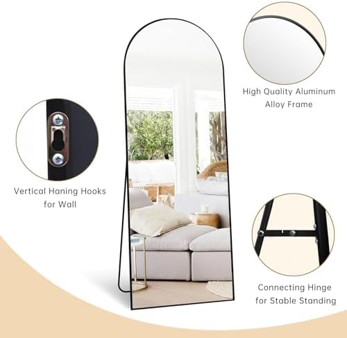 Dewfig Arched Full Length Mirror - Image 6