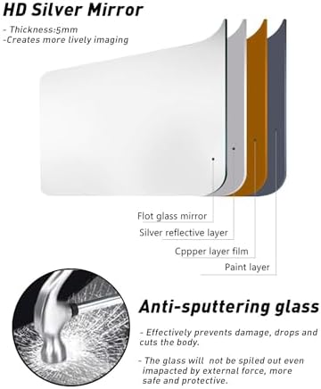 Full Length Mirror, Arched Wall Mounted Mirror, Large Full Body Mirror - Image 7