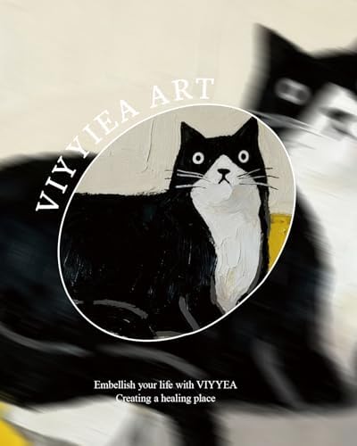 VIYYIEA Vintage Gold Framed Wall Art, Cat in a Box, 10L x 8W - Image 4
