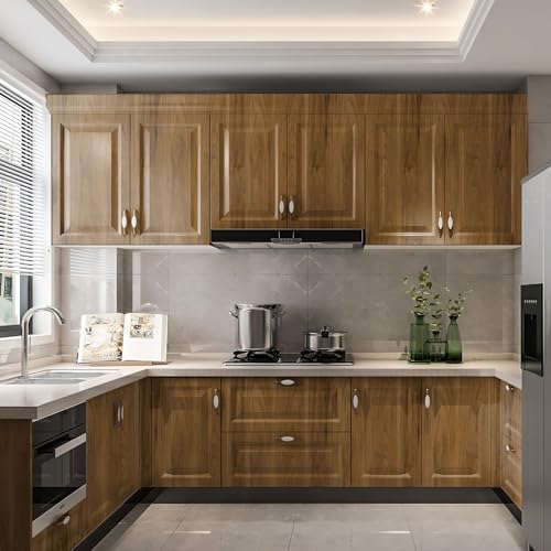 Wood Grain Contact Paper Peel and Stick Walnut Wallpaper Thicken Vintage - Image 3