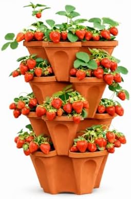 Vertical Garden Planter 4 Tier Stackable System 16 Plants, Space Saving Herb by SmartSpring