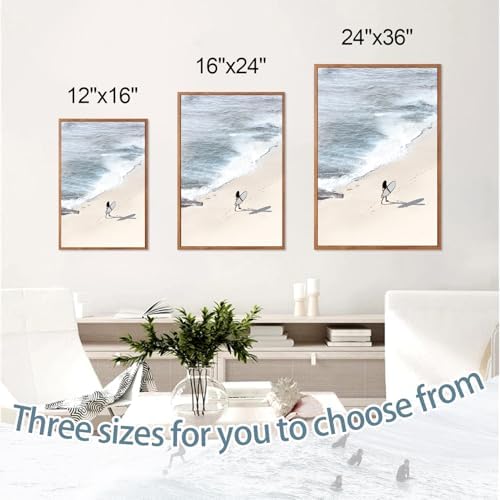 CHDITB Surfing Framed Canvas Wall Art, Seaside Ocean Surf Wall Decor, Modern - Image 6