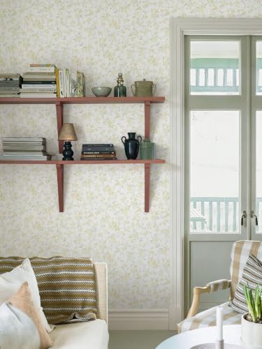 Peel and Stick Wallpaper for Nursery Yellow Cherry Blossom Waterproof - Image 5