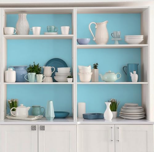 15.7"x197" Blue Peel and Stick Wallpaper - Image 6