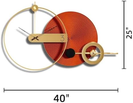 Large Modern Wall Clock, Luxury Gold Metal Wall Art Decor, Oversized Abstract - Image 3
