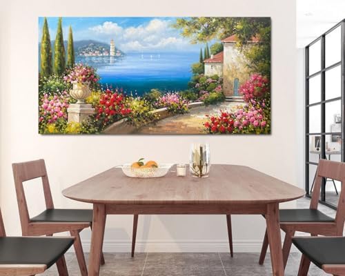 Arjun Landscape Wall Art Canvas Coastal Seascape Large Size Framed 48"x24" - Image 6