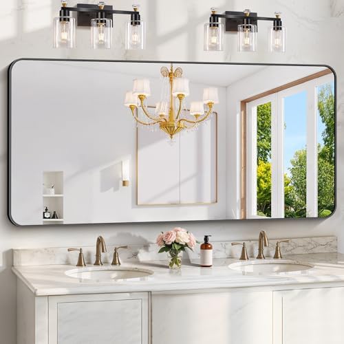 KOCUUY 60"x30" Large Rectangle Vanity Mirror, Modern Design of Upgraded by KOCUUY