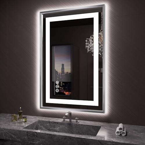 Amorho LED Bathroom Mirror 24"X36", Front Light and Backlit by Amorho