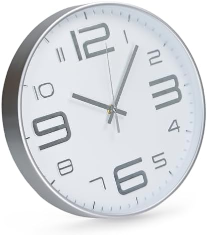 Wall Clock Modern Non-Ticking Battery Operated Wall Clocks Silent Quartz - Image 3