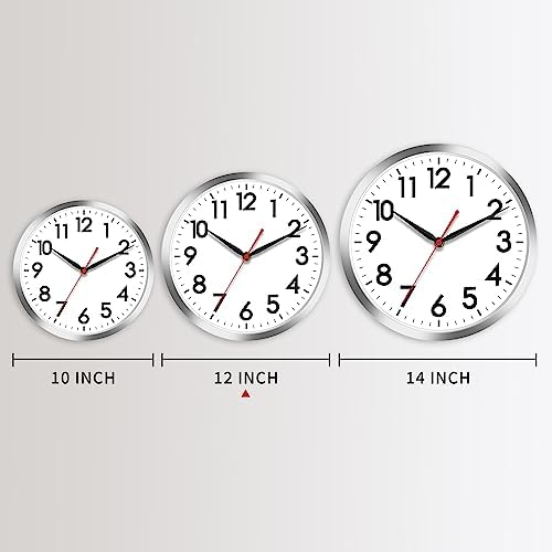 AKCISOT 12 Inch Wall Clock, Silent Battery Operated Analog Clock - Image 3