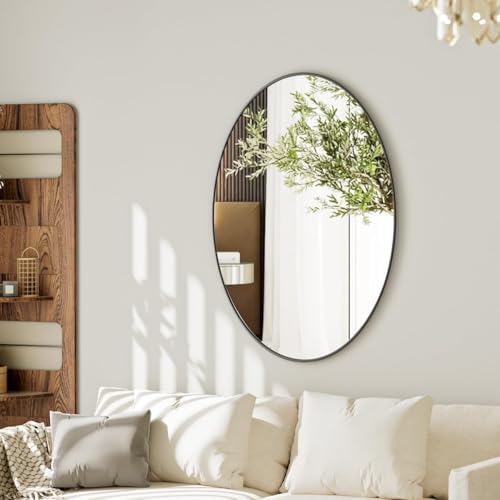 Koonmi Black Oval Bathroom Mirror - Image 5