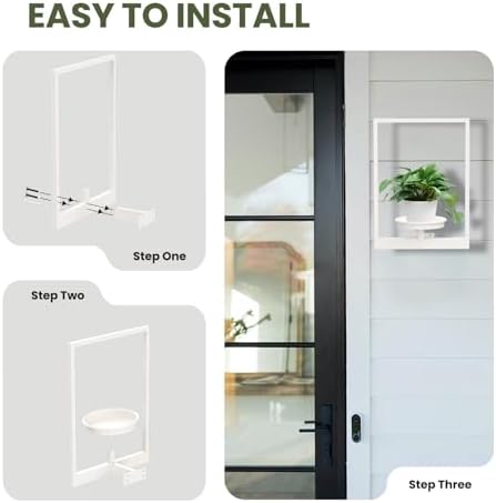 Hanging Planters for Indoor Plants Floating Shelves for Wall White, Wall Plant - Image 6