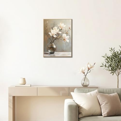 daktenn Floral Canvas Wall Art Bathroom Wall Art Pictures Wall Decor Home Decor - Image 3