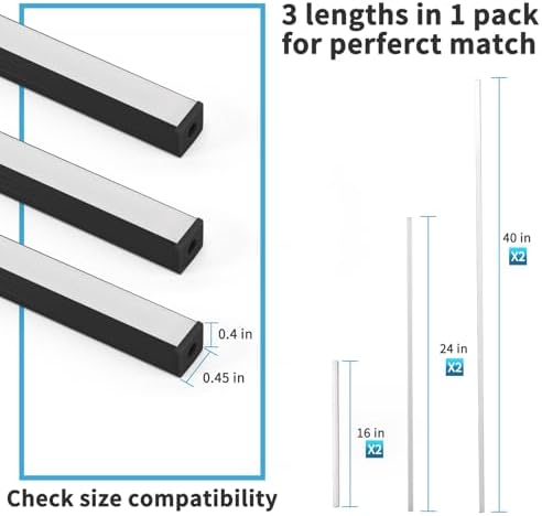 Art3d 6-Pack Recessed LED Strip Light Kit - Image 2