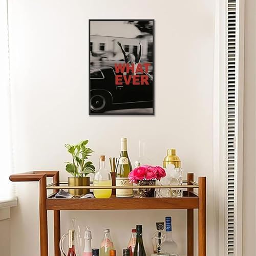 Vintage Black And White Canvas Poster Both Hand Out Of Car Window Woman Wall - Image 6