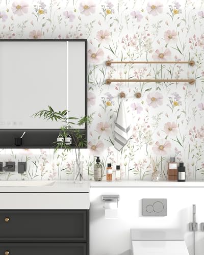 Floral Peel and Stick Wallpaper Boho Contact Paper 17.3"×393" - Image 5