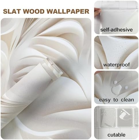 Peel and Stick Wallpaper Beige Brown Abstract Feature Art Deco - Image 4