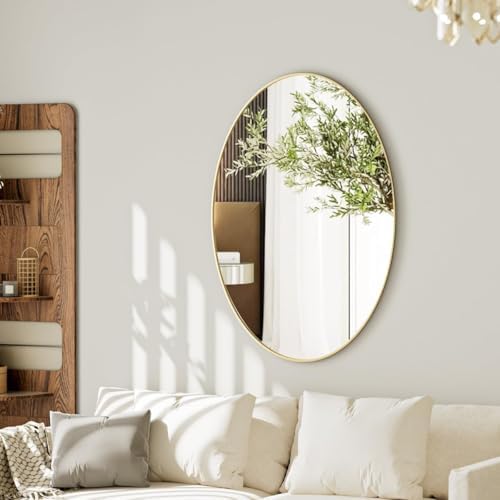 Koonmi Gold Oval Bathroom Mirror - Image 7