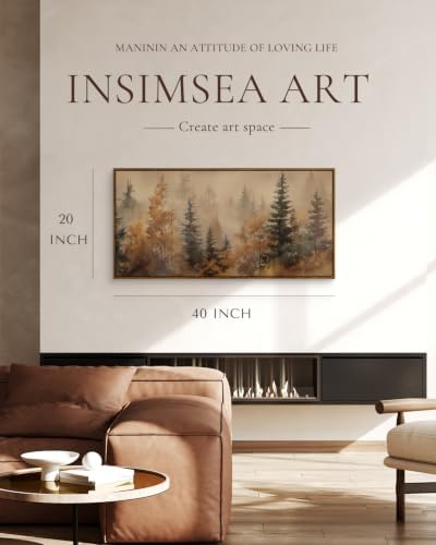 InSimSea Extra Large Framed Fall Wall Art, Forests Trees Landscape - Image 2