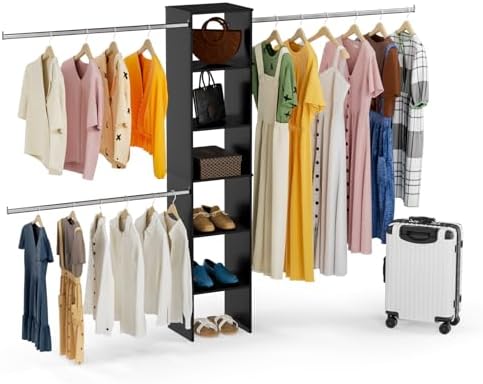 Closet System, Wood Tower Closet Storage by Unknown