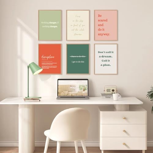 Office Wall Art Motivational Posters Inspirational Quote Canvas Wall Decor - Image 4