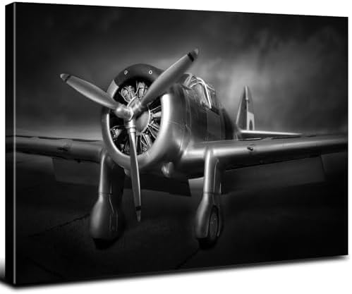 Airplane Canvas Wall Art for Men Bedroom by AREBOLOLLC