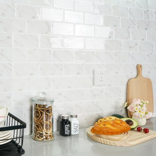STICKGOO 10-Sheet Subway Tile Peel and Stick Backsplash, Self Adhesive Vinyl - Image 3