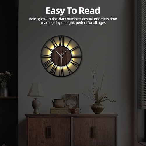 20 Inch Large Metal Wall Clock - Image 5