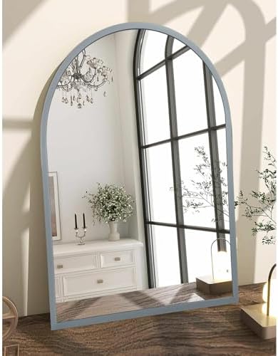 Arched Wall-Mounted Mirror Aluminum Alloy Frame Bathroom Wall Mirror - Image 5