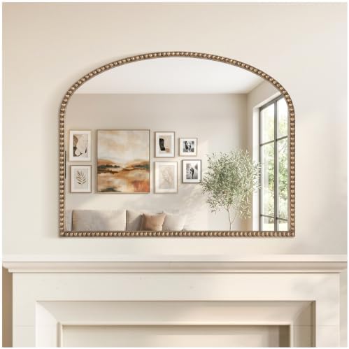 Antique Gold Arched Wall Mirror by Wemily