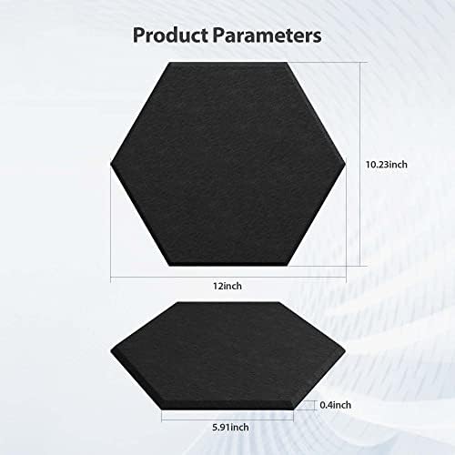 12 Pack Hexagon Acoustic Panels Self Adhesive Sound Proof Foam - Image 6