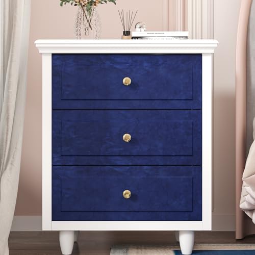 CHIHUT Blue Velvet Drawer Liner Creased Self Adhesive Velvet Flocking Liner - Image 6