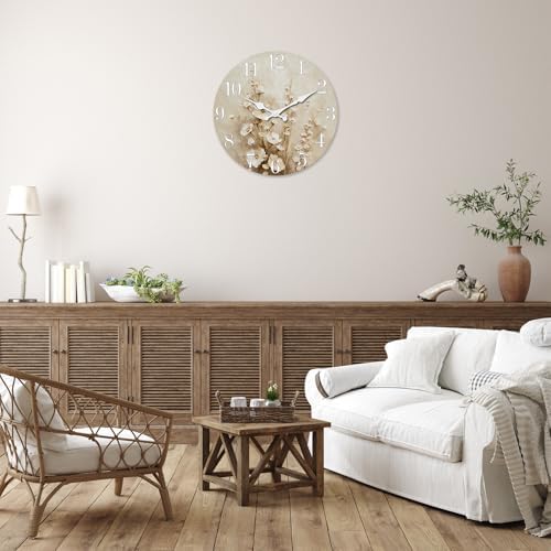 XNM Farmhouse Wooden Wall Clocks Battery Operated 24 Inch - Image 6