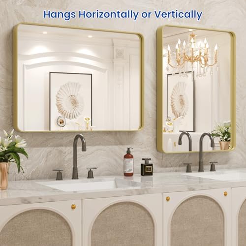 WEER Gold Bathroom Vanity Mirror 22X30 Inch - Image 5
