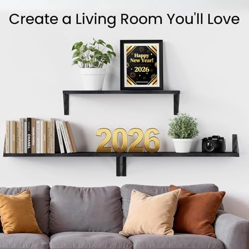 BAYKA 36 Inch Long Wall Mounted Floating Shelves - Image 3