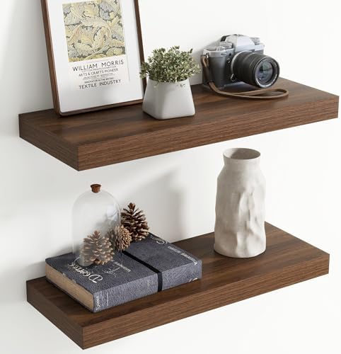 24 Inch Floating shelves for Wall, 8 Inch Deep, Invisible Brackets by Axeman
