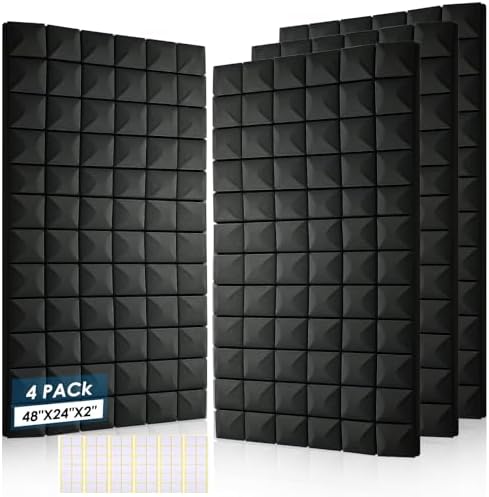 4 Pack Acoustic Foam Panels by shipxinfuren