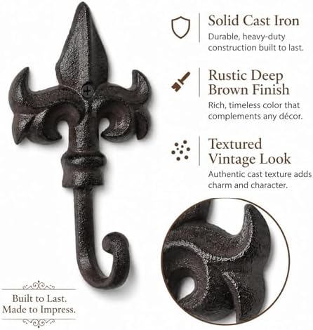 iobiotio Cast Iron Wall Hooks - Image 4