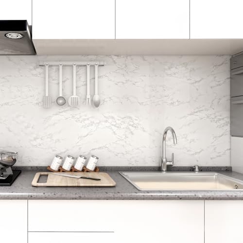 Marble Contact Paper White Peel and Stick Wallpaper - Image 3