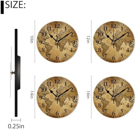 Round Analog Wall Clocks Non-Ticking Silent Clock Battery Operated Clcoks - Image 2