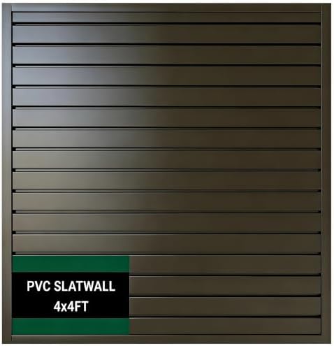 Slat Wall Paneling 4x4 ft Garage Organizer Storage Systems, Heavy Duty PVC by VDTEB