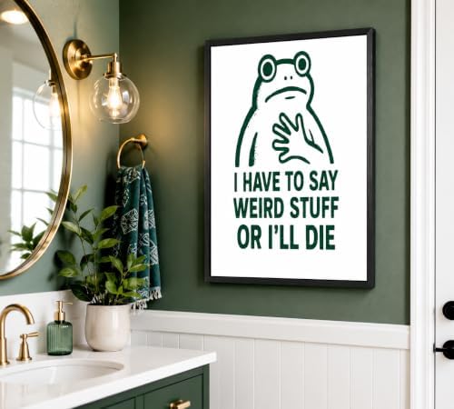 Framed Funny Frog Canvas Wall Art, Whimsical Picture Wall Decor - Image 6