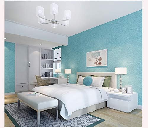 MelunMer Blue Silk Wallpaper Peel and Stick Removable Textured 15.7"x393" - Image 3